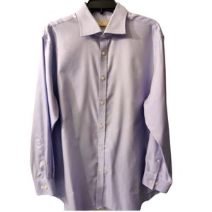 Michael Kors Men's Dress Shirt lilac pin striped Size XL